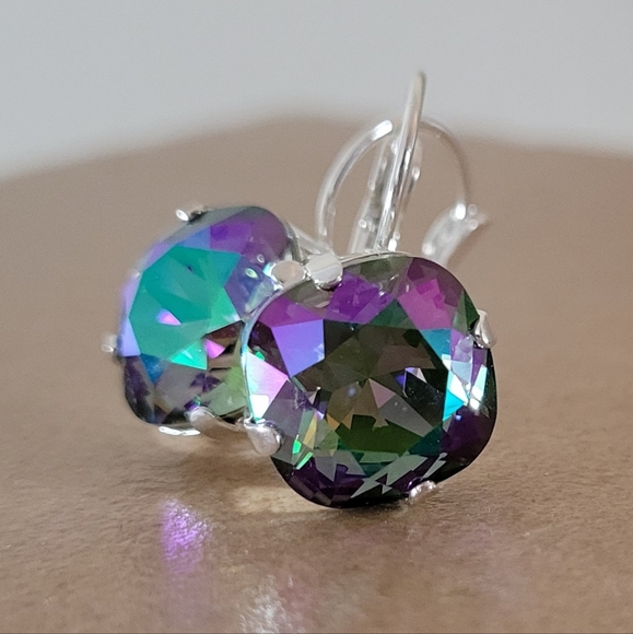 Austrian Crystal Earrings in Silver - Picture 7 of 9